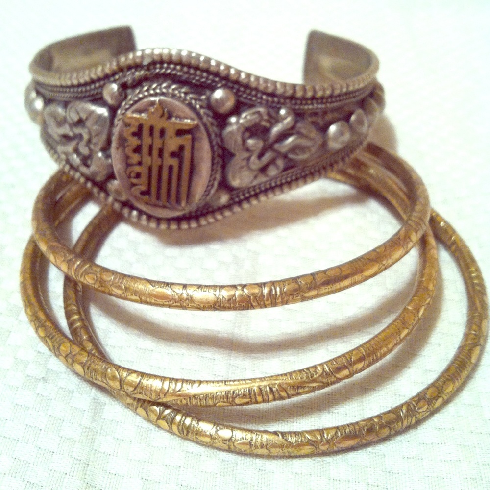 Stackable tribal bracelets